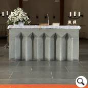 ALTARSTUFEN Acryl / Acryl-Lasur, Lack auf DE BOND 80x16 cm, 32 Stufen